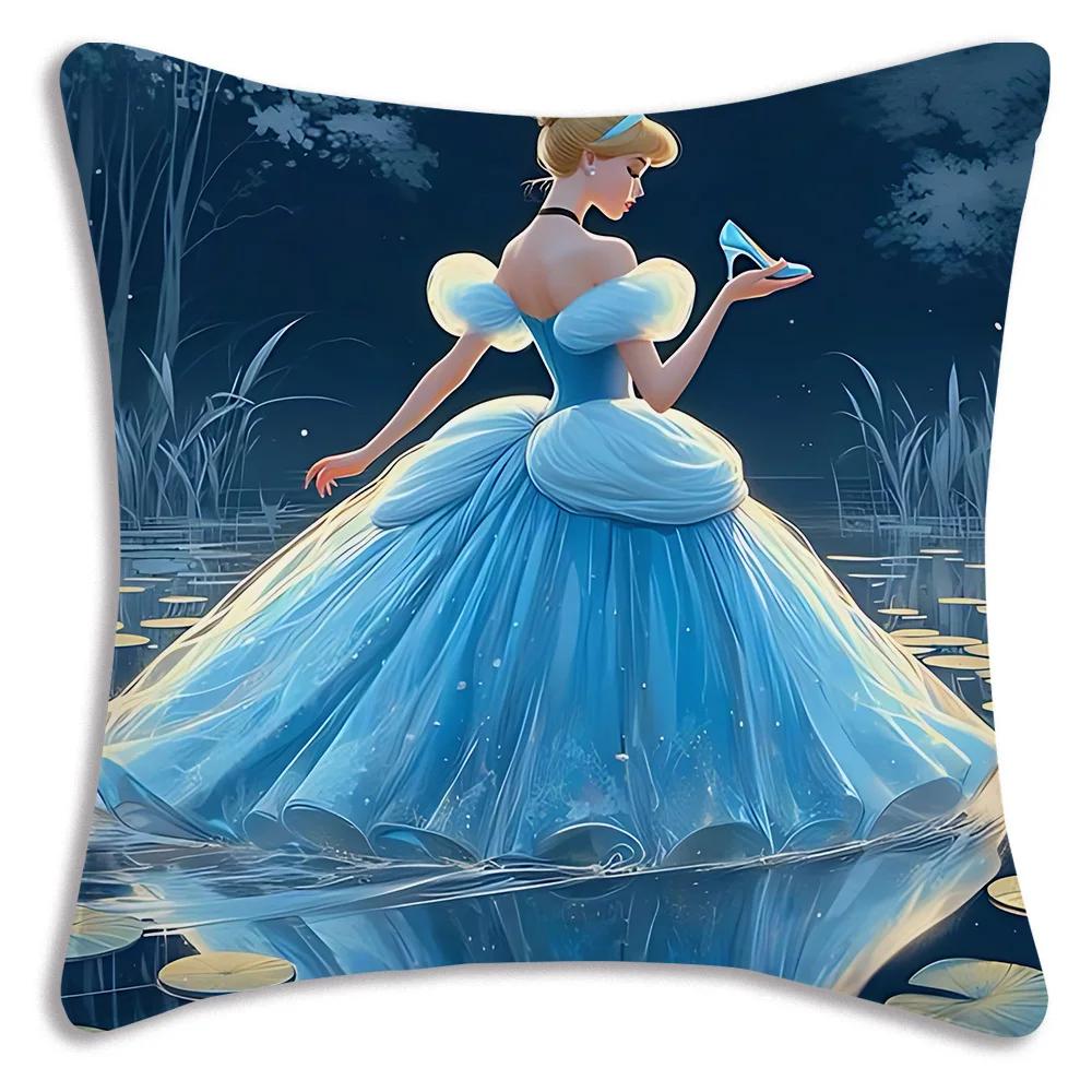 Cartoon Kawaii Cinderella Pillow Covers Cartoon Sofa Decorative Home  Printing  Cute Cushion Cover