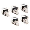5PCS Push Button Latch Elegant Multipurpose RV Keyless Cupboard Door Knob Latch for Motorhome Home Yachts White Base