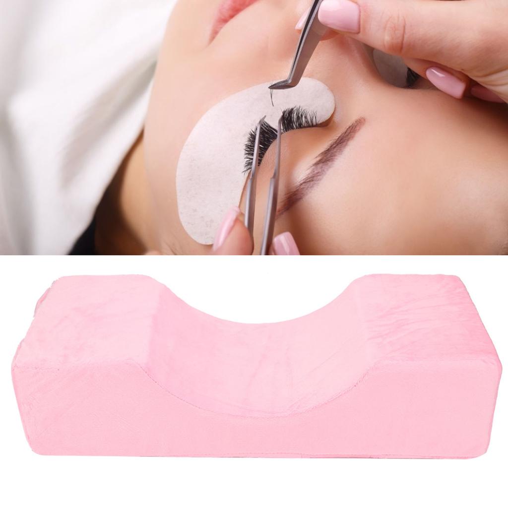Cuscino Morbido Elastico per Estensioni Ciglia Buty Salone Innesto Ciglia Cuscino a Forma di U(Rosa )