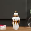 Ceramic Ginger Jar with Lid Vase for Flowers Temple Arrangement Porcelain Storage
