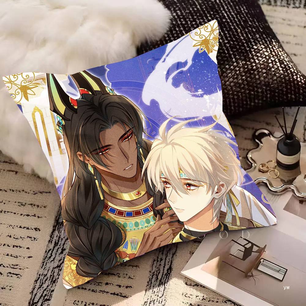 

G-Goodbye My King Manga Pillow Case Fashion Square Pillowcase Bedroom Sofa Room Ins Decoration Leisure 12x12Inch