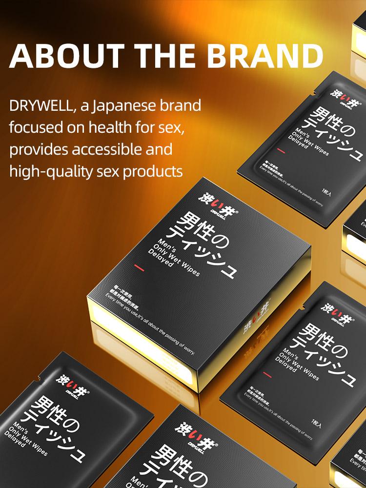 DRYWELL Delay Wipes Long-lasting Delay 8pcs Portable Non-numbing Blowjob Sex Delay for Men Enhanced Version Adult Products