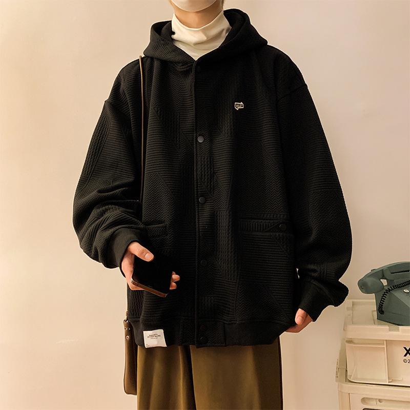 

Мужской модный японский винтажный вышитый кардиган с капюшоном - весна/осень свободный крой XXXL