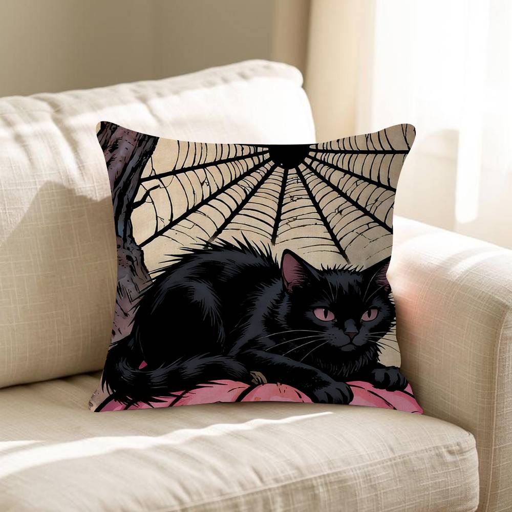 Fashion Mushroom Cat Cushion Cover Pillow Cover Decor Pillowcase Printed Cushion Case For Couch