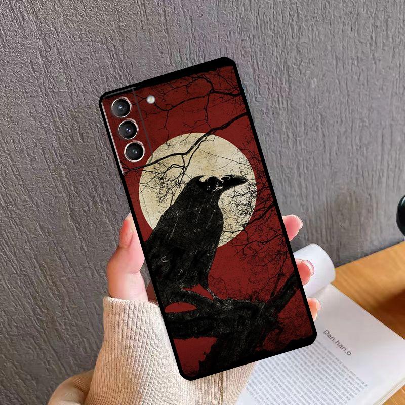 

Чехол с вороном в готическом стиле для Samsung Galaxy S21 S20 FE S22 S23 Ultra Note 20 S8 S9 S10 Note 10 Plus Чехол-оболочка Galaxy S10e