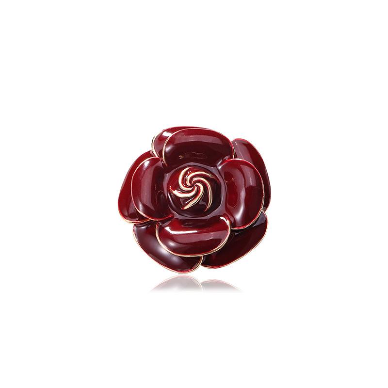 Брошь камелия высококлассное ощущение легкая роскошь ретро высококлассная брошь женский темперамент маленький ароматный стиль костюмный пин-брошь