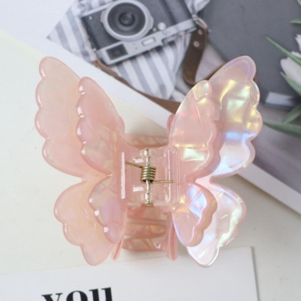 Small Size Butterfly Hair Clip Acetate Shark Clip Sweet Style Fairy Hair Gripper  Women & Girls