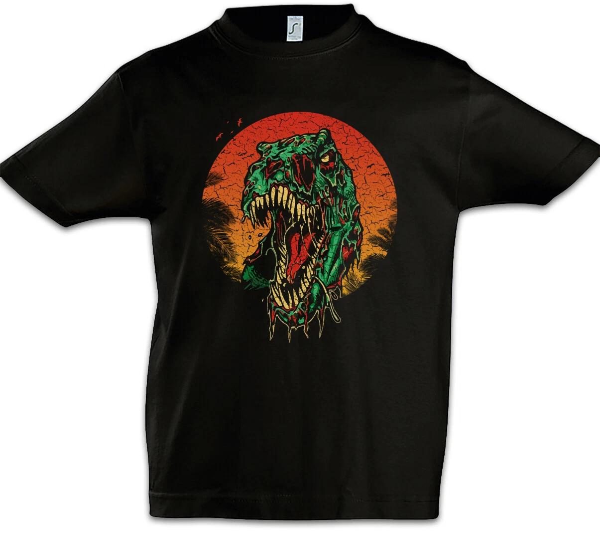 Zombie Rex Kids Boys kids boys T-Shirt The T-Rex Walking Dino Tyrannosaurus Dead Fun 100