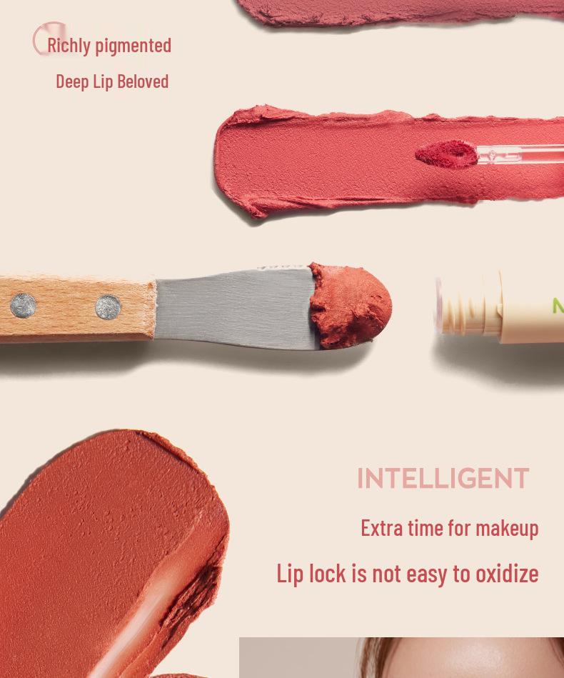 NARAS Bagel Lip Mud: Velvet Matte Lip Glaze for Students - Whitening Pure Desire, Niche Brand