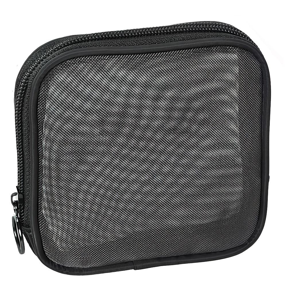 

1 шт. Портативная сетчатая косметичка, дышащая нейлоновая сумка для хранения косметики с мини-карманом на молнии, для кемпинга, путешествий на открытом воздухе, прочная, туалетная сумка 1pc чёрный