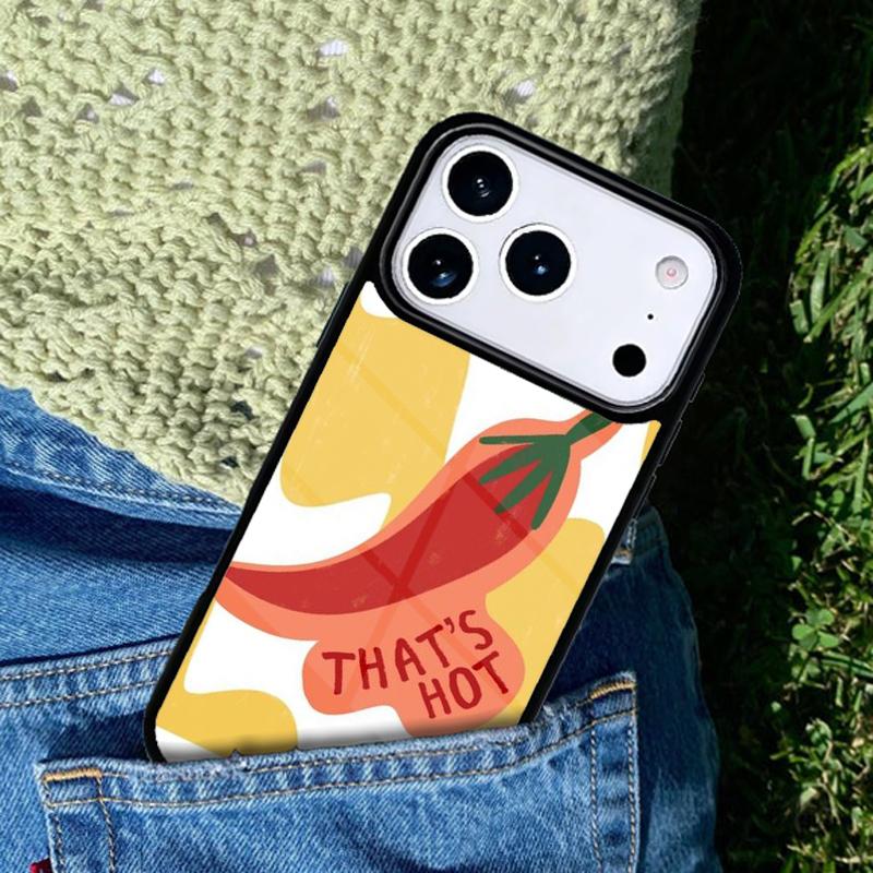 Red Chilli Pepper Pattern Phone Case For iPhone 17 AIR 16 Pro Max 15 14 Pro 11 12 13 Shockproof Silicone Cover