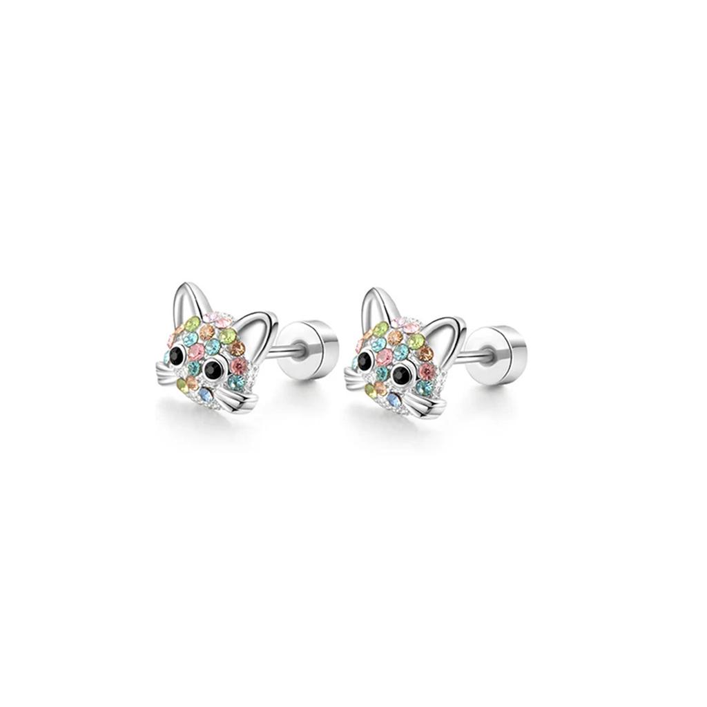 1-6 Pairs 20G Stainless Steel Flat Back Stud Earrings Hypoallergenic Jewelry for Women Cartilage Daith Piercing