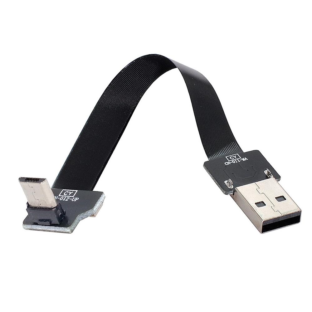 

U2-045-UP CN-011-MA/CN-012-UP/CN-01 USB 2.0 Type-A Male to Micro USB 5Pin Male Flat FPC Cable Up Angled Data Transfer Wire for FPV/Disk/Phone As Shown A