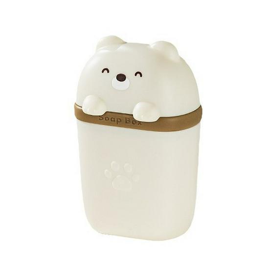 Cute Travel Soap Box with Draining Lid - Portable Cartoon Soap Dish for Business Trips