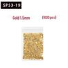 1000-Pack Gold & Silver Flat-Bottomed Steel Beads: Japanese Mini DIY Nail Art Rivets