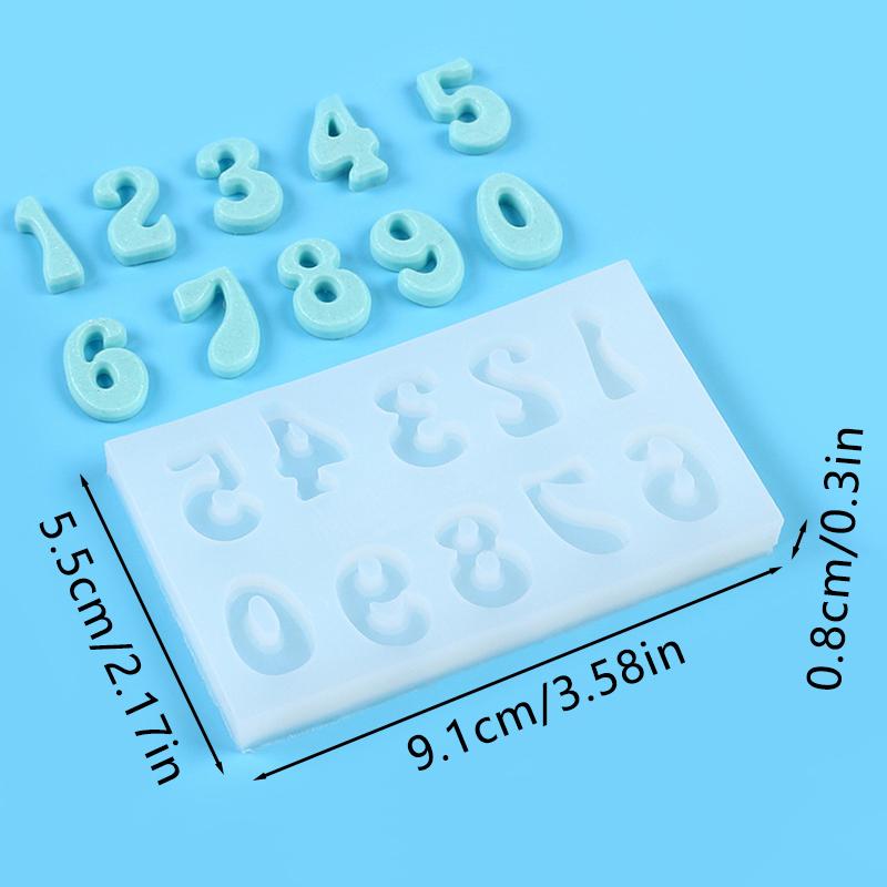 Silicone 0-9 Number Candle Mold Embossed Fondant Chocolate Molds Birthday Cake Decorating Tool Baking Supplies Moldes Para Velas