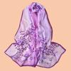 Floral Print Sunscreen Shawl Thin Shawl Silk Elegant Wrap Hijab  Summer