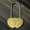 40mm Love lock tourist attraction ing lock concentric lock wedding lock cannot be opened Engraved Double Heart Lock