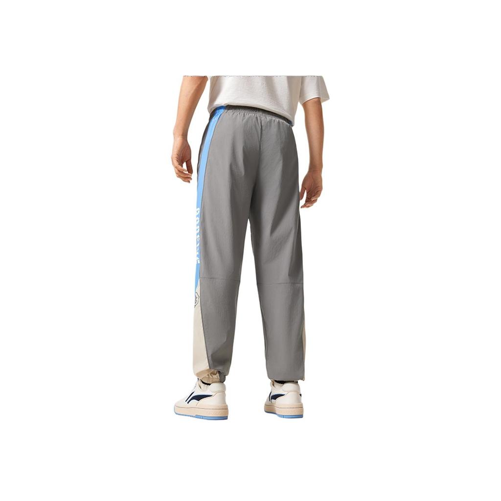Li Ning Badfive Lässige Minimalistische Color-Block Tapered Stricksporthose Herrenhose Eisengrau AYKV073-4