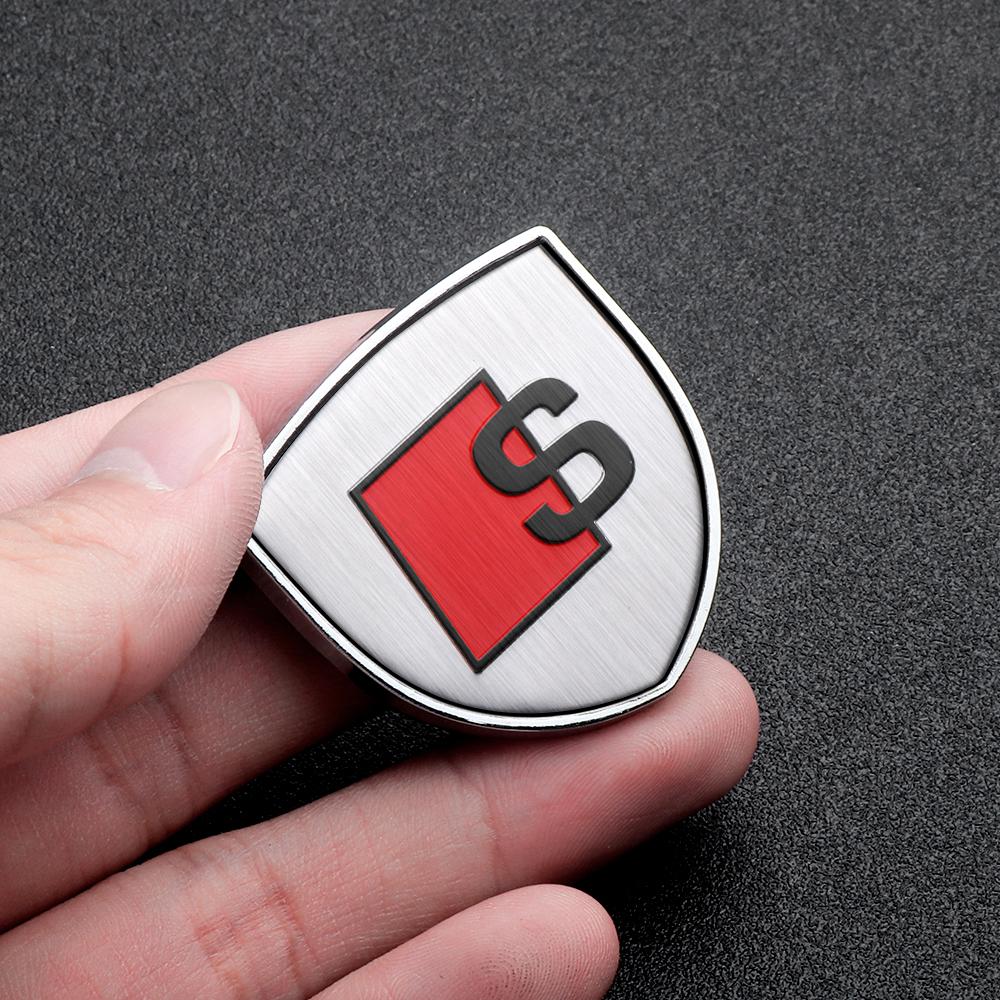 1pc 3D Metal Car Badge Body Trunk Emblem Decoration Sticker For sq S Line A3 A4 B8 8P B9 8V B6 A5 Q7 A1 A6 Q3 Auto Accessories