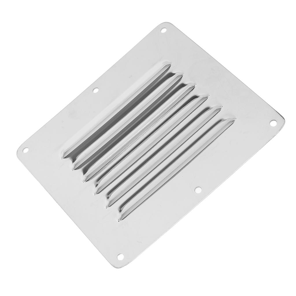 Boat Louvered Vent Rustproof 304 Stainless Steel Marine Ventilation Grille Cover with Screws for Yachts RV 127 X 115mm