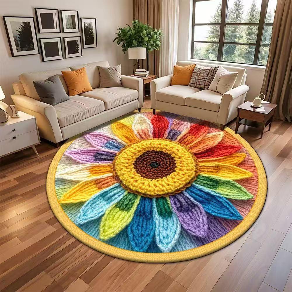 3D Floral Carpet Living Room Bedroom Floor Mat Easy To Wash and Maintain Anti Slip and Beautiful Floor Mat