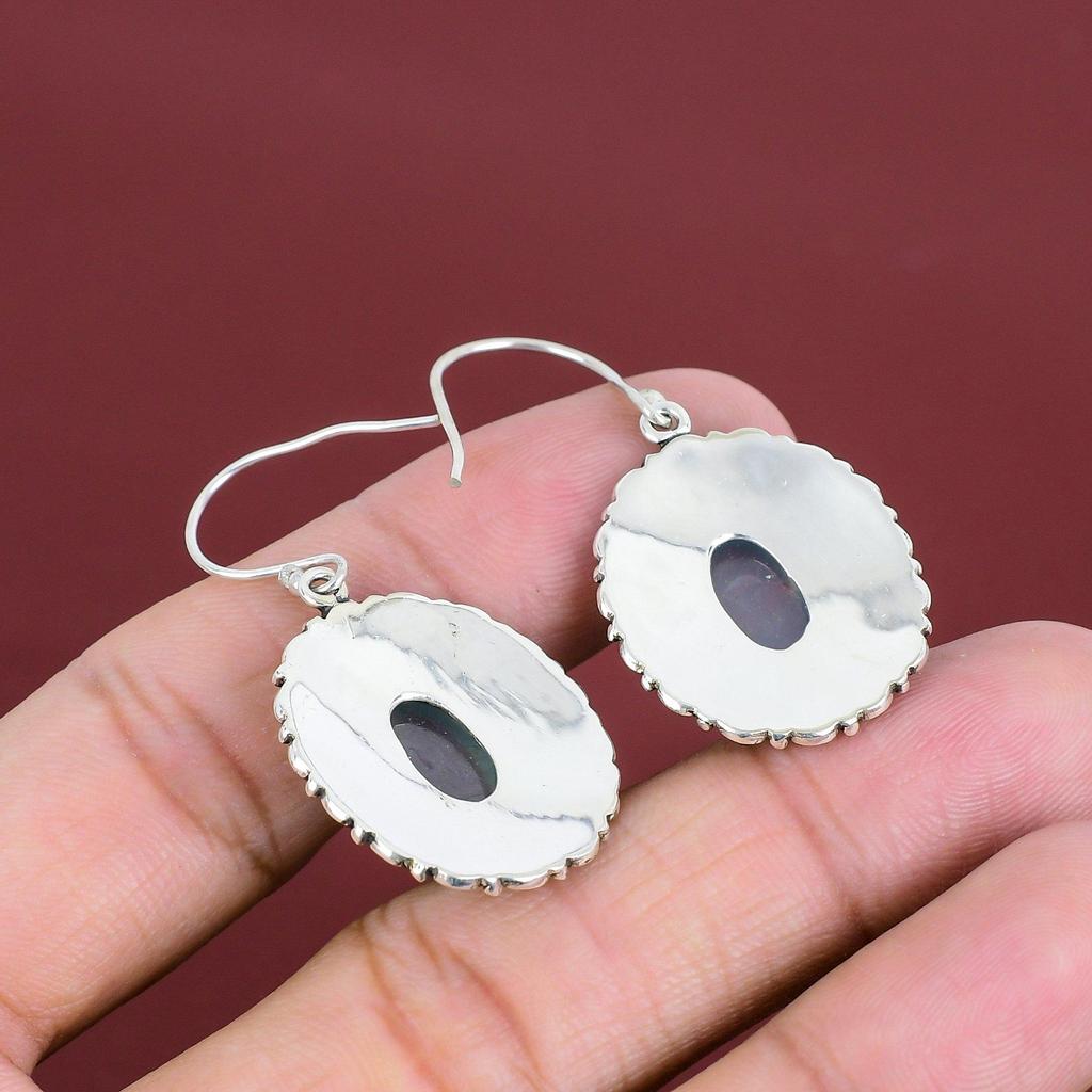 Boucles d'oreilles aigue-marine, bijoux en pierres précieuses, boucles d'oreilles vintage faites à la main, boucles d'oreilles en argent sterling 925, bijoux aigue-marine, boucles d'oreilles avec pierre de naissance, cadeaux pour maman