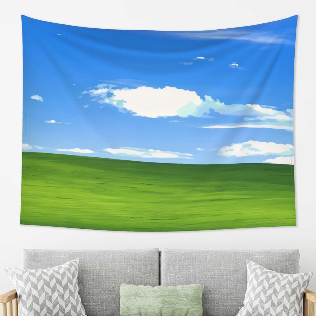 Frutiger Aero Desktop Wallpaper Pattern Perfect Creative Wall Hanging Tapestry, Suitable for Living Room, Bedroom, Office, an Excellent Creative Gift