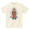 Korean Tiger Folktale Graphic Short Sleeve Cotton T-Shirt-Cream