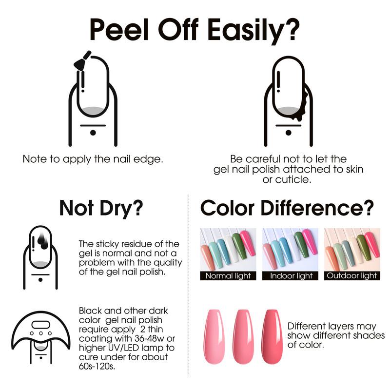 ROSALIND Nail Art 48pcs Nail Kits Gel Set UV Nail Gel Glossy Matte Effect Nail Polish Soak Off Hybrid Semi Permanent