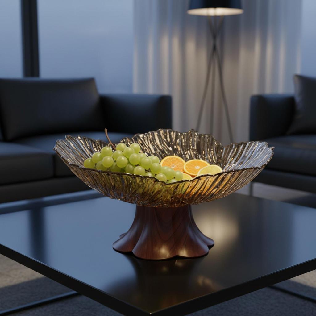 Pedestal Fruit Bowl Food Snack Storage Tray Decorative Multifunctional Holder for