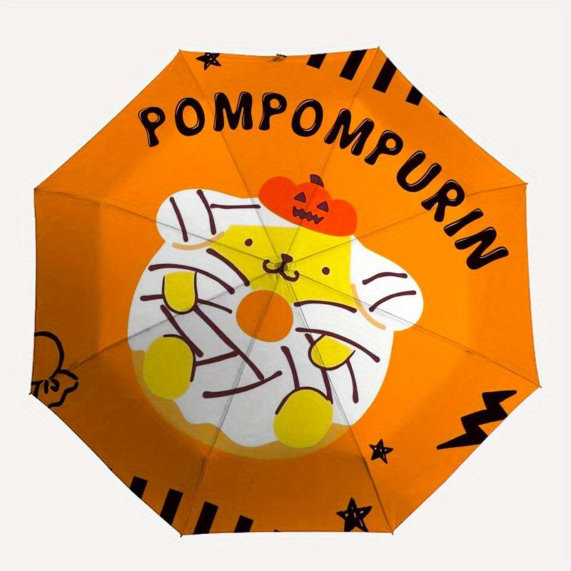 1pc Pompompurin Halloween Design Umbrella with Plastic Handle,Suitable for All Seasons Home Travel Outdoor UmbrellaSanlio324