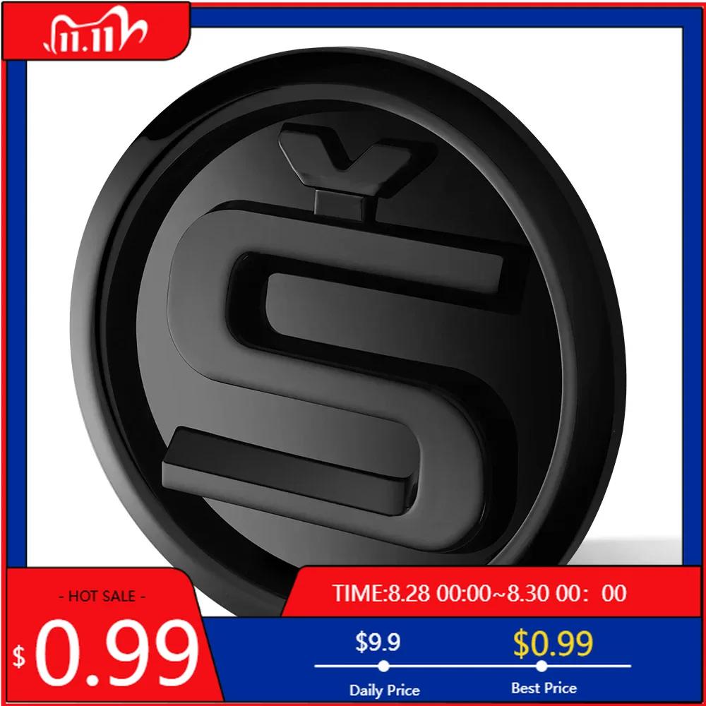 Car Sticker Badge For Skoda Hood Sticker 110mm Black S Logo Emblem For SKODA ENYAQ SUPERB OCTAVIA KAMIQ KODIAQ FABIA SCALA Skoda