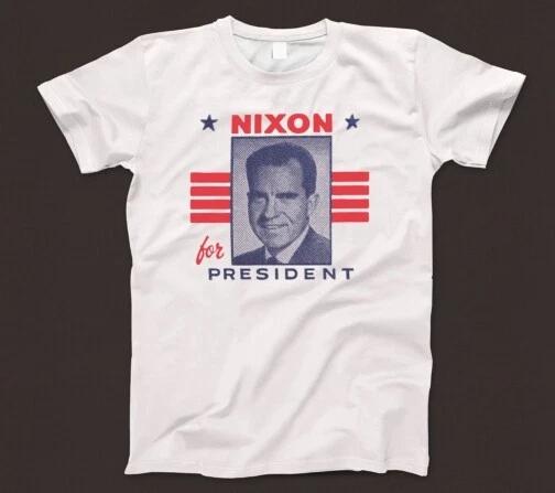 

Nixon For President T Shirt 637 Retro Election Campaign 70s Watergate Republican XL