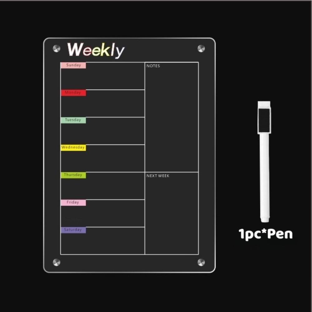 Message Note Monthly Weekly Planner Reusable Rewritable Fridge Clear Board  Office