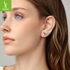 Animal Dachshund Dog Stud Earrings Cute Dog S925 Sterling Silver Oil Stud Earrings