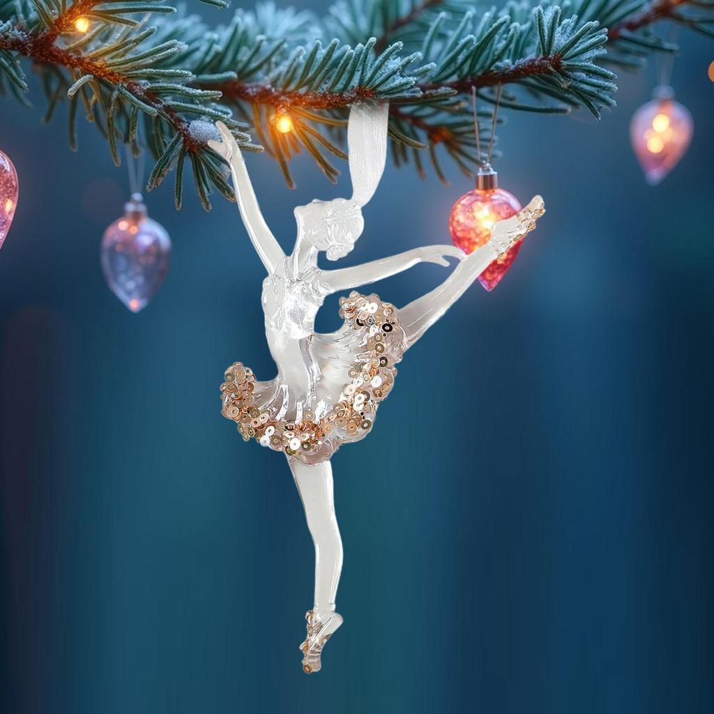 Hanging Ballerina Christmas Decoration, Dancer Ballet Decor for Indoor