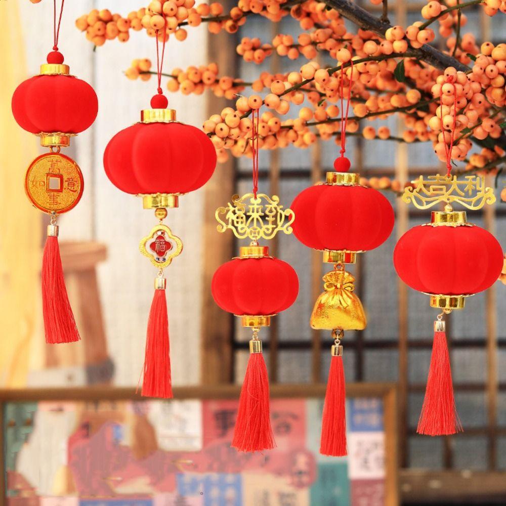 

Маленький бонсай подвеска красный автомобиль подвесной орнамент весенний фестиваль фонарь подвеска для дома Style D