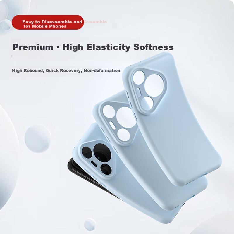 Huawei Pura70pro Phone Case, Pura70pro+ Protective Cover, Premium Liquid Silicone Soft, Full Lens Protection, Shockproof, Simplen, Antique White Outer