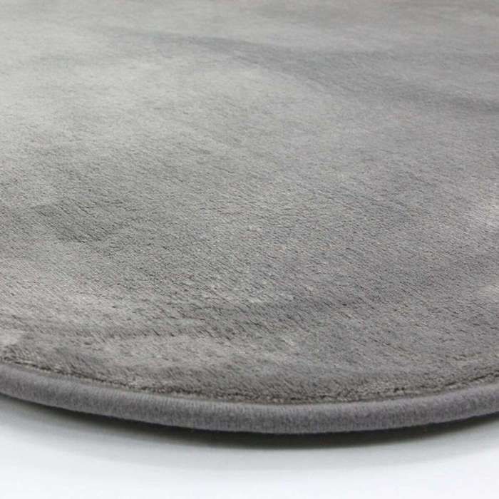 Extra-soft Flower-shaped Rug Grey 90x90