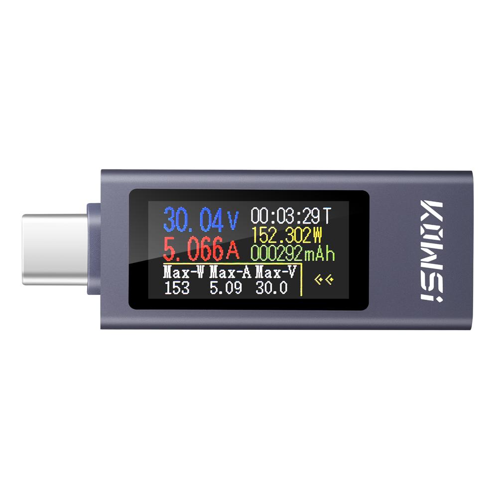 Type-C Current Voltage Capacity Phone USB Tester DC 4-30V 0-12A Power Meter Tester PD Mobile Power Detector Test 5