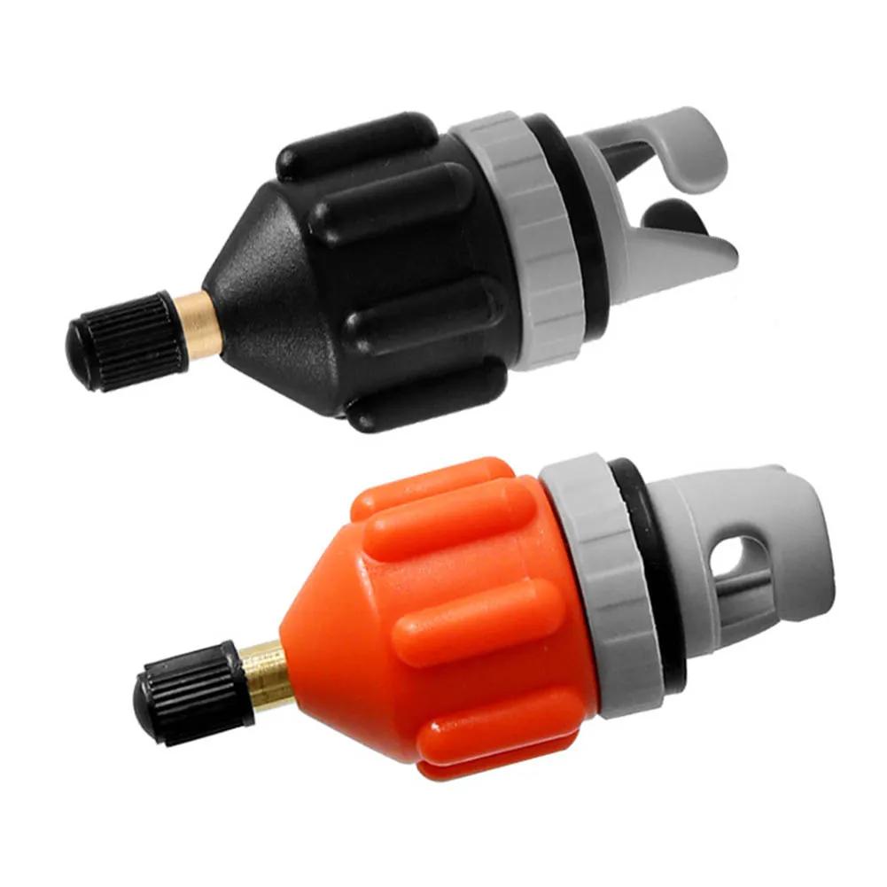Pump Adapter Inflatable Boat Air Valve Adaptor Paddle Board for Canoe Kayak Inflatable Boat Air Valve Adaptor Orange/Black