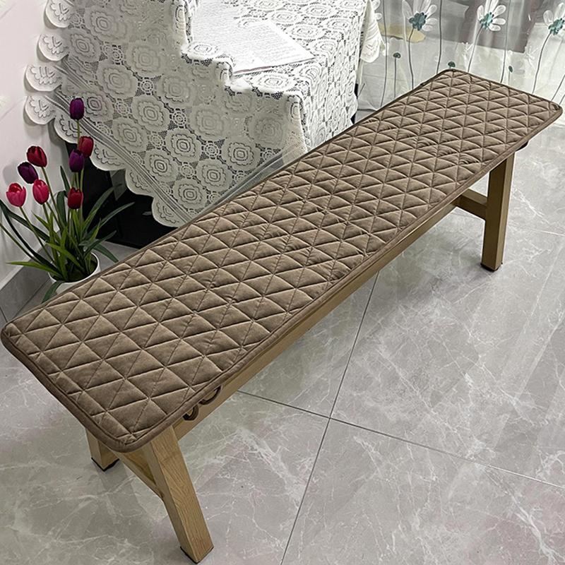 

Утолщенная длинная подушка для скамьи, коврик для стула, мягкое сиденье, нескользящий, для столовой, двора, длинный мягкий коврик для деревянной скамьи 30x80cm