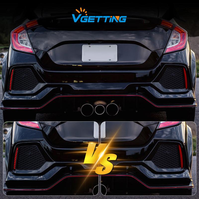 For Honda Civic Type-R Sl Hatchback 2016 2017 2018 2019 2020 LED Rear Bumper Reflector Lights Brake Dynamic Turn Signal Lamps