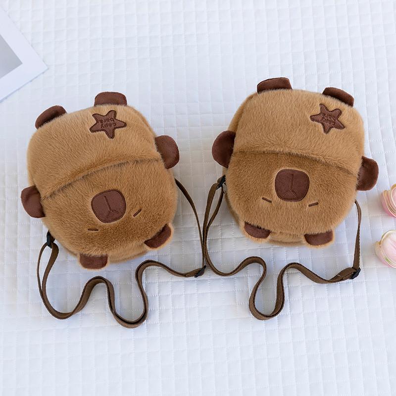 Star Five Pointed Capybara Plush Bag Cartoon Single Shoulder Crossbody Bags