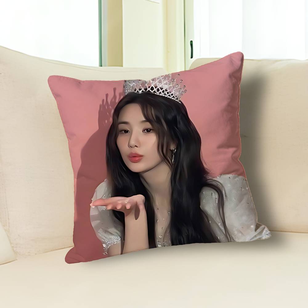 K-Kwons Singer E-Eun-B-Bi Anime Celebrity Merchandise All-Match Printed Pillow Case Sofa Car Office Room Decoration Protector