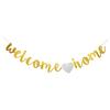 Welcome Home Banner Decoration Black Glitter Home Party Signs Decorative Flags For Military Homecoming Theme Party Supplies