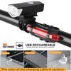 USB Rechargeable Bike Light Set - 3 Mode Headlight & Taillight Combo, Easy Install Waterproof Cycling Safety Lights for Bicycle