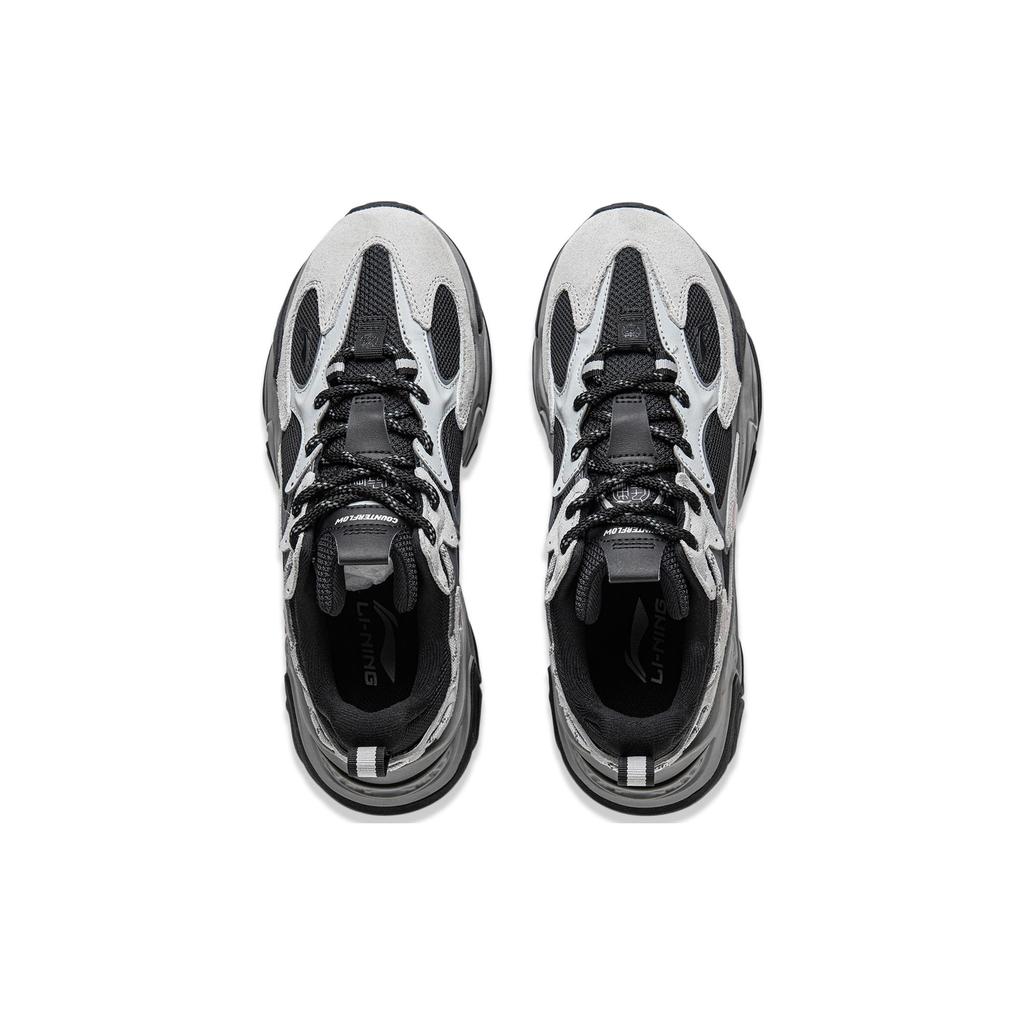 New LiNing CF Tracing Collection Qianxing Strategy 2 Anti Slip Wear Resistant Low Top Casual Shoes Women's Black Gray AGLT168-8