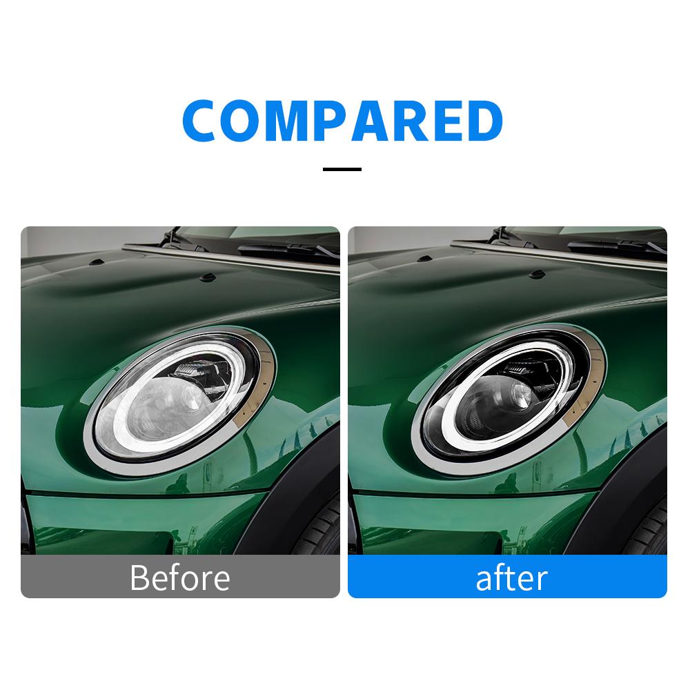 TPU Blackened Transparent Headlight Protective Film for Mini Cooper F54 F55 F56 F57 F60 (2014-2022)